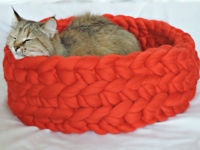 etsy JennysKnitCo Knitted Cat Bed